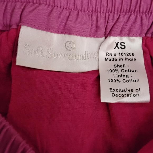 Soft Surroundings Women's XS Colorful Boho Peasant Pull-on Striped Maxi Skirt - Picture 6 of 6